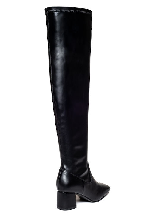 Damenstiefel über dem Knie Schwarz