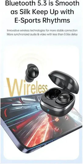 Awei T78 In-ear Bluetooth Handsfree Ακουστικά με Θήκη Φόρτισης Μαύρα