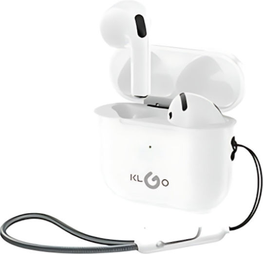 KLGO HK-48BL In-ear Bluetooth Handsfree Earphones with Charging Case White