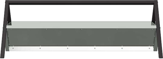 vidaXL Metallische Tierfutterautomat für Schafe mit 10kg Kapazität 111x76x38cm