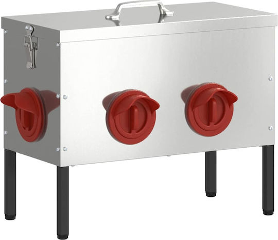 vidaXL Μεταλλική Ταΐστρα με Χωρητικότητα 15kg 41.5x20.5x33εκ.