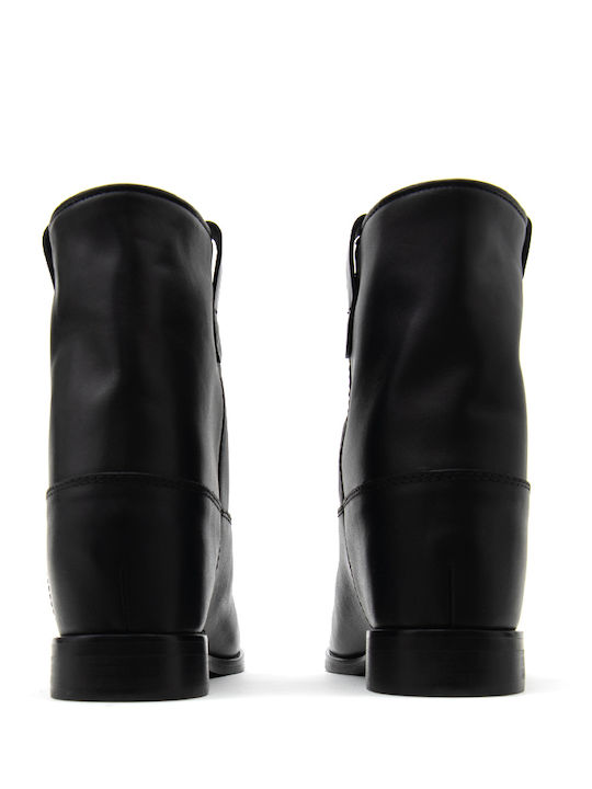 Leather Women's Ankle Boots Black