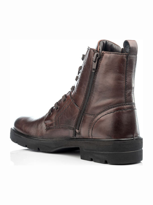 Leather Women's Ankle Boots Brown