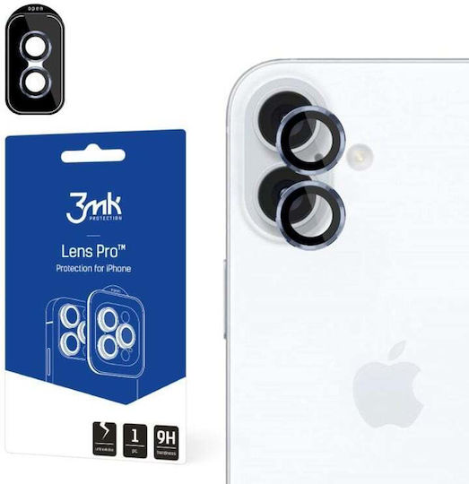 3MK Iphone Kameraschutz Gehärtetes Glas Blue für das Apple iPhone 16, iPhone 16 Plus