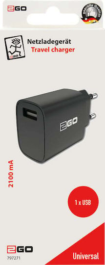 2GO 2GO Handyladegerät Ohne Kabel mit USB-A Ausgangsanschlüsse 12W Schwarzes (797271)