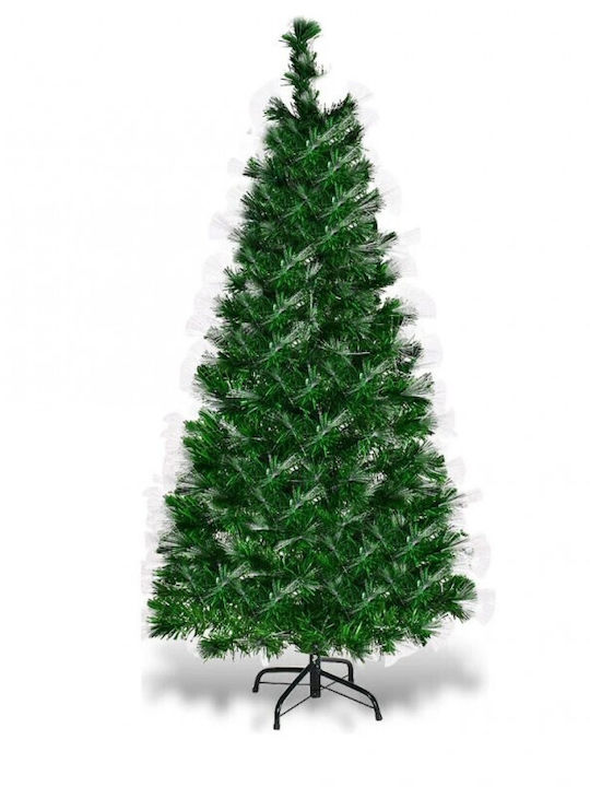 Brad de Crăciun 180cm cu Iluminare cu Fibre Optice