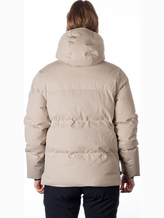 Women's Short Lifestyle Jacket for Winter Beige