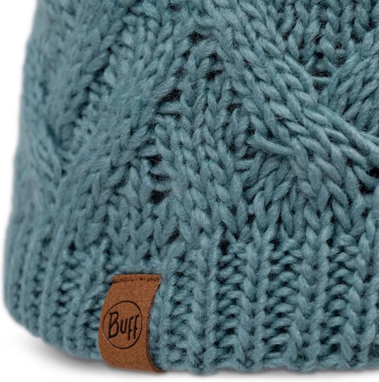 Caryn Beanie Unisex Fleece Beanie Knitted in Blue color