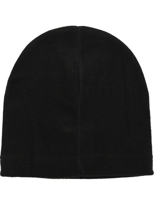Beanie Unisex Fleece Σκούφος Πλεκτός σε Μαύρο χρώμα