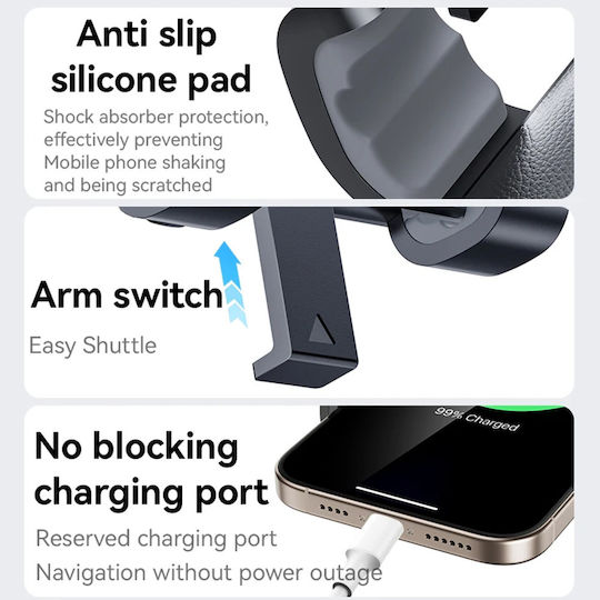 Yesido Car Mobile Mount with Adjustable Hooks Black