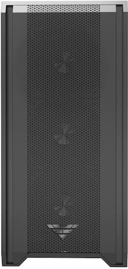 Preyon Nest Windy Gaming Midi-Turm Computergehäuse mit Seitenfenster Schwarz
