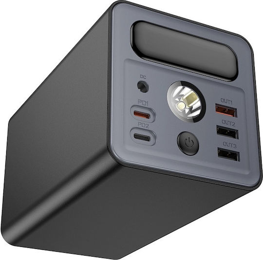 Hoco J138 Power Bank 60000mAh 22.5W with 3 USB-A Ports and 2 USB-C Ports Power Delivery / Quick Charge 3.0 Black