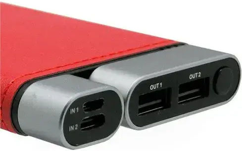 Puridea X01 Power Bank 10000mAh με 2 Θύρες USB-A Κόκκινο