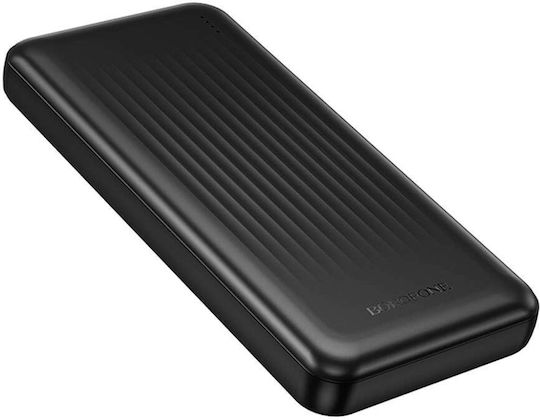 Borofone BJ78 Power Bank 10000mAh με 2 Θύρες USB-A Μαύρο
