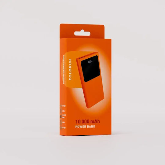 Colorum Power Bank 10000mAh 22.5W with 2 USB-A Ports and USB-C Port xOrange