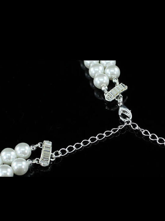 Bridal Wedding White Faux Pearl Necklace Set Delphi Bridal Wedding White Faux Pearl Necklace Set Delphi