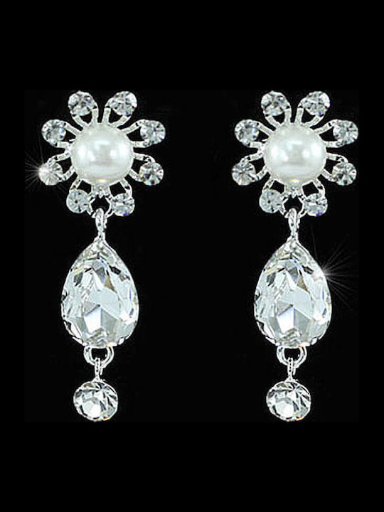 Bridal Wedding White Faux Pearl Necklace Set Delphi
