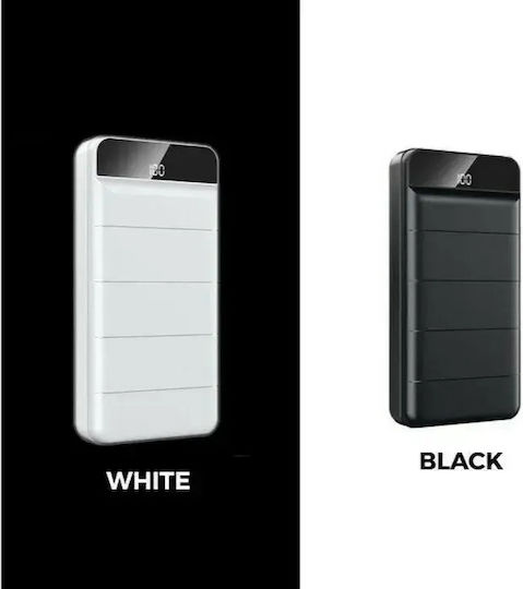 Remax RPP-141 Power Bank 30000mAh με 2 Θύρες USB-A Λευκό