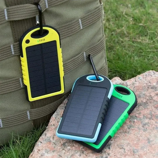 Setty Ηλιακό Power Bank 5000mAh με 2 Θύρες USB-A Μπλε
