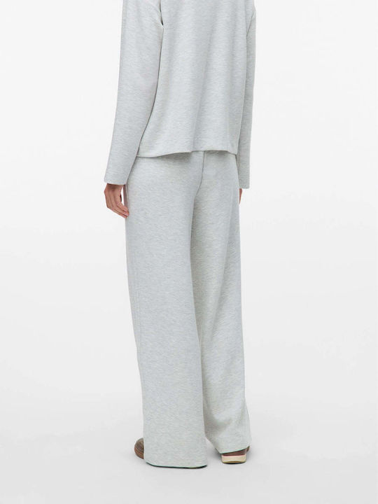 Damen Stoff Hose in Weitem Schnitt Gray