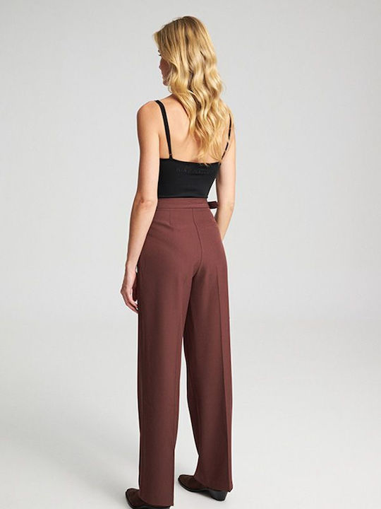 Women's Fabric Trousers Bordeaux