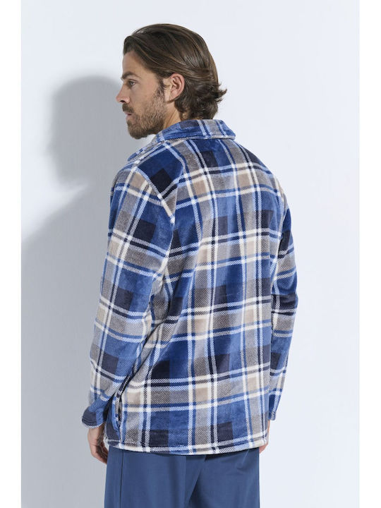 Ανδρική Ζακέτα Fleece Μπλε