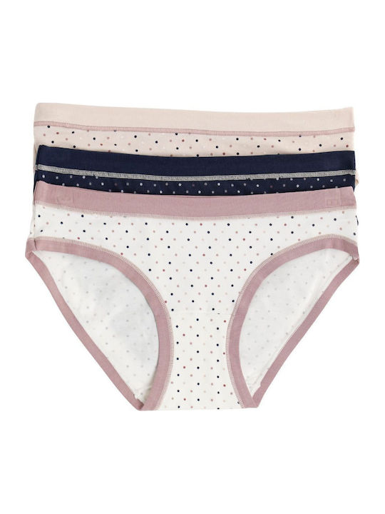 Βαμβακερά Damen Slip 3Pack Blue-beige-white