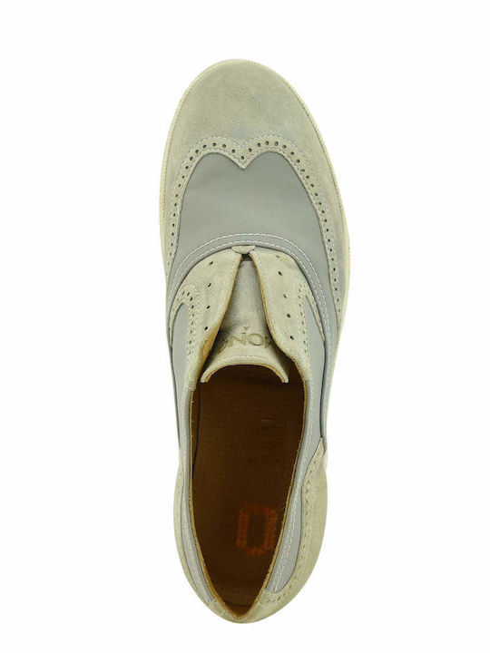 Leather Men's Slip-On Grey