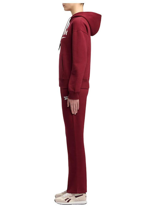 Identity Παντελόνι Φόρμας Fleece Μπορντό