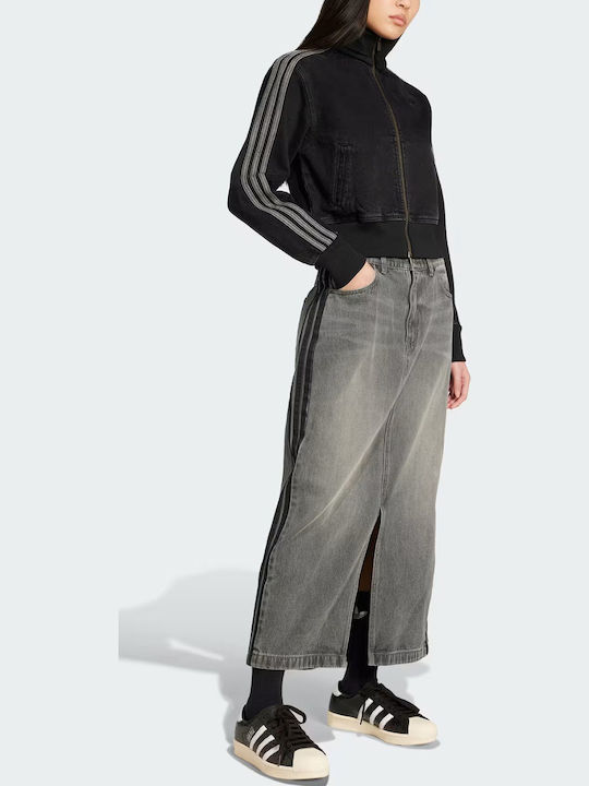 Denim Maxi Rock Grey
