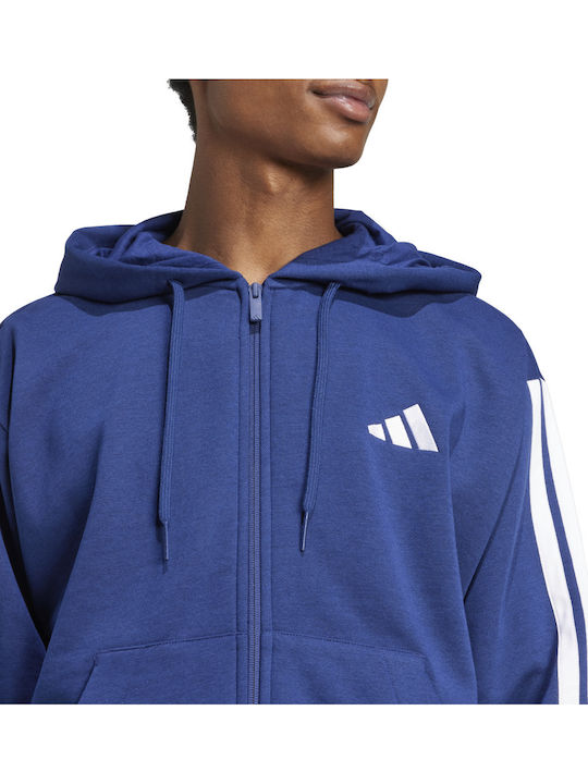 Essentials 3-Stripes Sweatshirt Für Herren Mit Kapuze In Blau