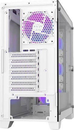 Preyon Nest Windy+ Gaming Midi-Turm Computergehäuse mit Seitenfenster Weiß