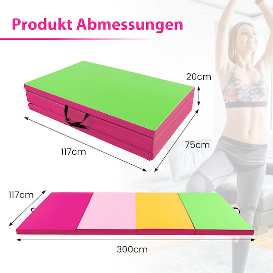 Costway Exercise Mat Pink (300x117x5cm)