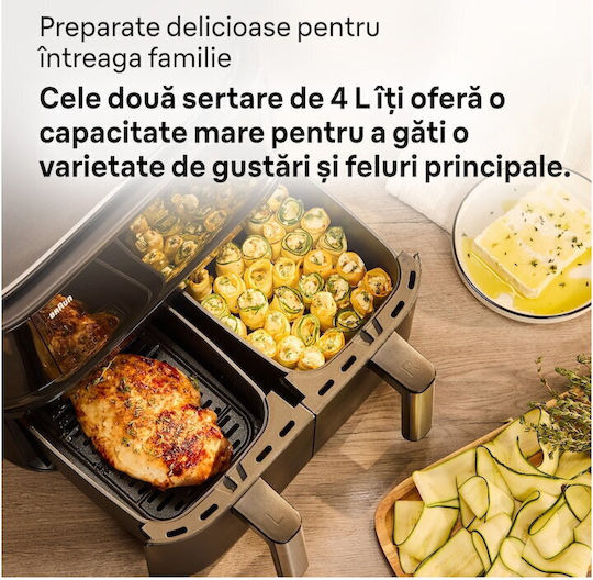 Braun Friteuză cu aer cu Coș Detașabil Dublu 8lt Negru TD3030IBK
