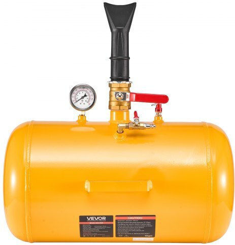 Vevor Φυσητήρας Στεφάνης Ελαστικών 10 Gal 37,9 L Βαρύ Καθήκον Εργαλείο Φυσητήρα Στεφάνης Ελαστικών Λειτουργική Πίεση 87-116 Psi Φυσητήρας Αέρα Atv Τρακτέρ Pickup Φορτηγό Jeep Rv Utv Κίτρινο
