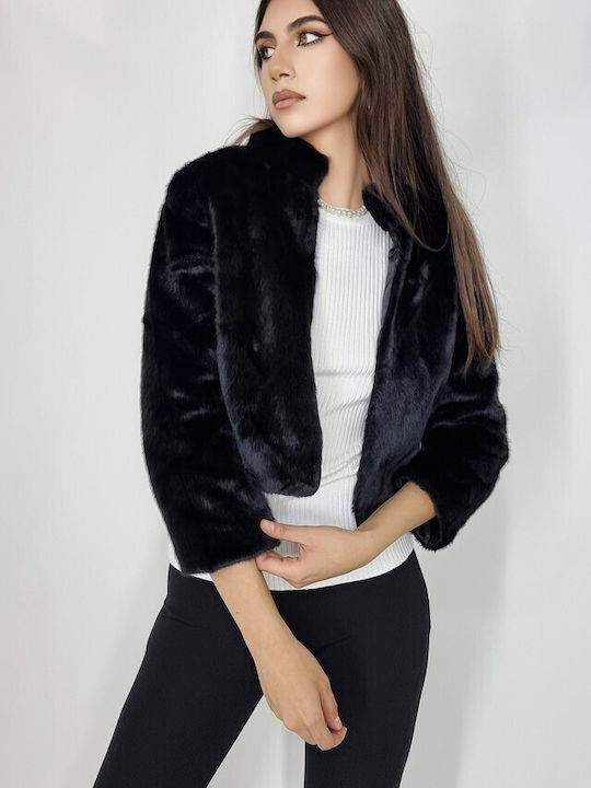 Frauen Pelz Black