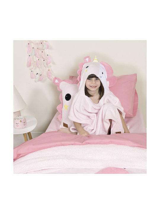 Nima Kids Duvet Cover Set Single with Pillowcase Pink 160x220cm