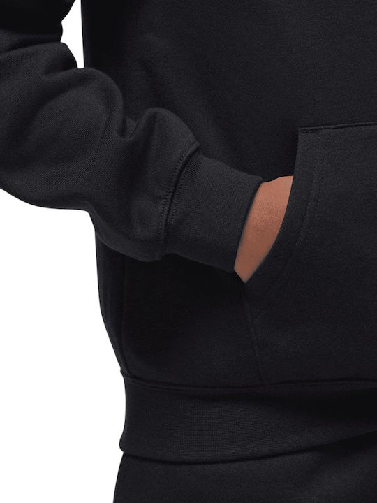 Fleece Kids Sweatshirt with Hood and Pockets Black