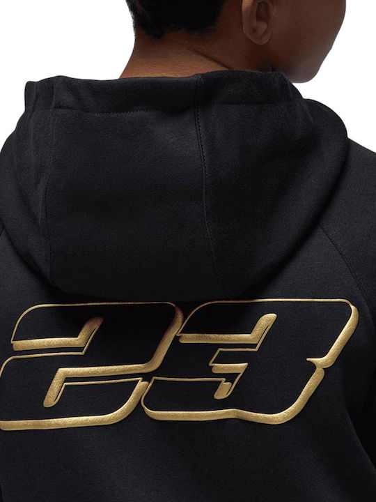 Fleece Kids Sweatshirt with Hood and Pockets Black