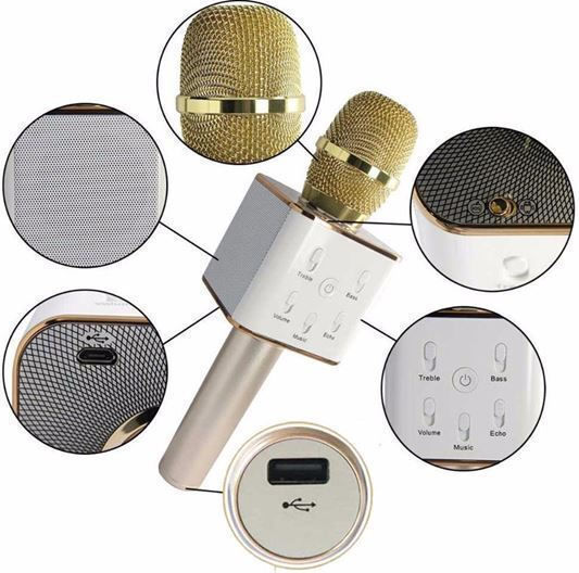Microfon Karaoke Wireless Auriu 104639