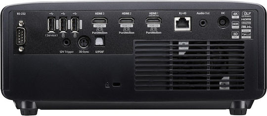 Optoma UHZ58LV E3P7NF1E111 3D Projector DLP (DMD) 4K Ultra HD Laser with Built-in Speakers Black