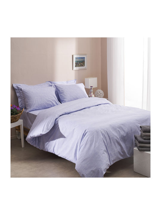 Charalambidis Textiles Salonica Κουκκίδες Σετ Σεντόνια Υπέρδιπλα 220x260εκ. Λιλά (4τμχ)