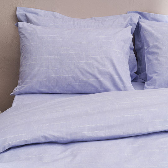 Charalambidis Textiles Salonica Κουκκίδες Σετ Σεντόνια Υπέρδιπλα 220x260εκ. Λιλά (4τμχ)
