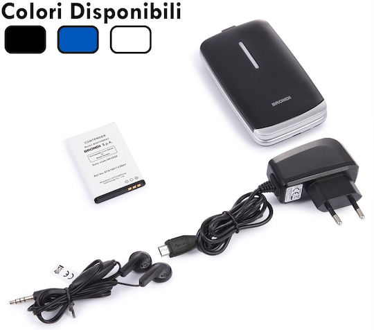 Brondi Contender Dual SIM Κινητό με Κουμπιά Μαύρο