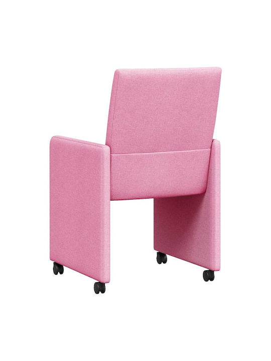 Dining Room Fabric Armchair Pink 58x65x94cm 2pcs