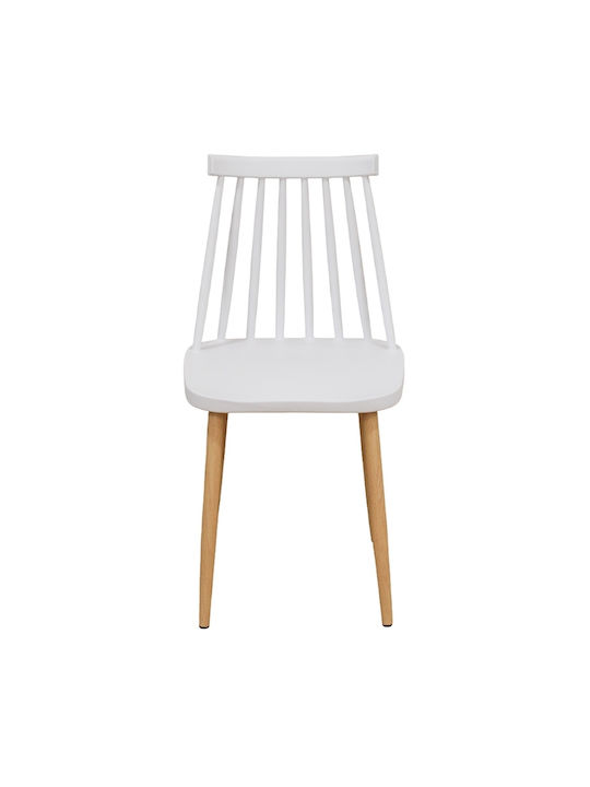 Mirella Kitchen Polypropylene Chair White 42x45.5x78.5cm