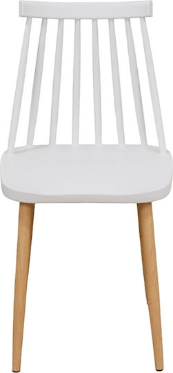 Mirella Kitchen Polypropylene Chair White 42x45.5x78.5cm