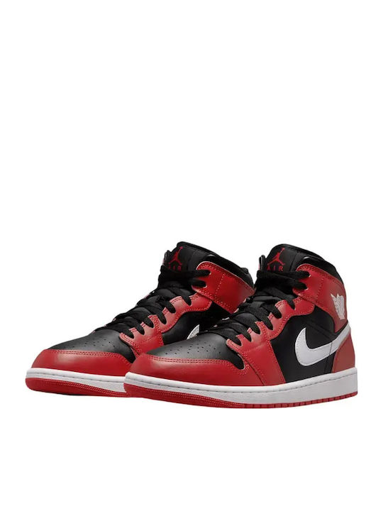 Air  1 Mid Herren Stiefel Rot