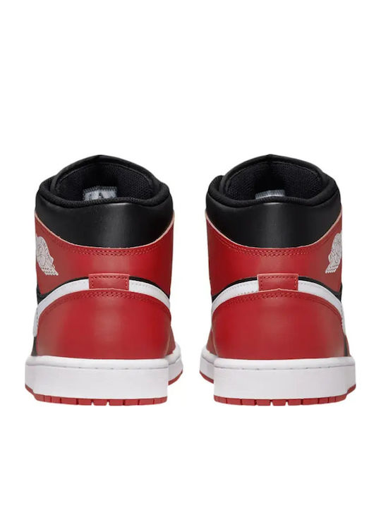 Air  1 Mid Herren Stiefel Rot