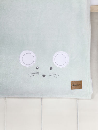 Nima Blanket Cot Fleece Light Blue 110x150cm